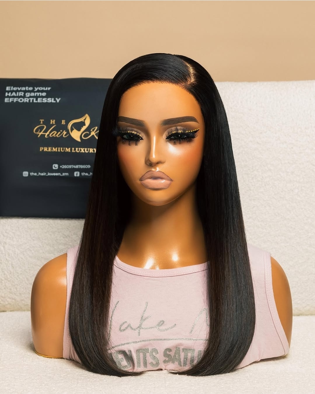 Hair Kween signature packaging with silk straight unit